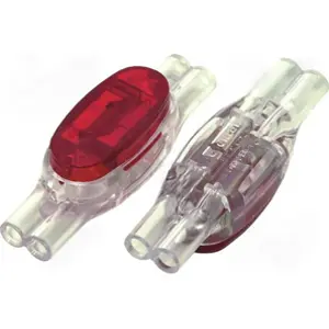 Ligador tipo tremoço para 2 fios, vermelho (0.5-0.9mm²) - CORNING 1024563 U1R BOX