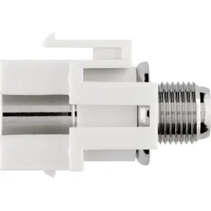 Keystone coaxial macho -> F fêmea - p/ embutir - branco