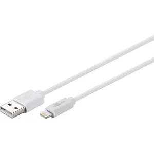 Cabo MFi de dados e carregamento USB p/ iPhone e iPad (ficha Lightning) 0.5m - branco