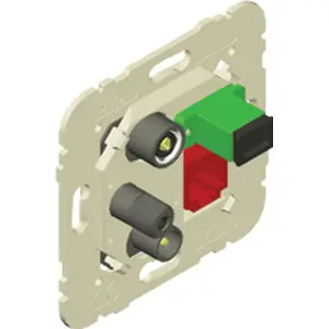 Tomada mista R+TV+SAT+RJ45 Cat6 UTP+FO SC-APC - Estrela, série MEC21