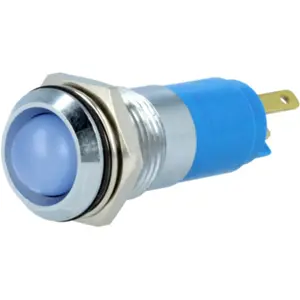 Indicador LED metálico 24..28VDC Ø14.2mm IP67 azul