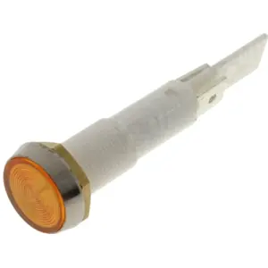 Indicador com lâmpada de neon amarelo 230VAC Ø13.3mm