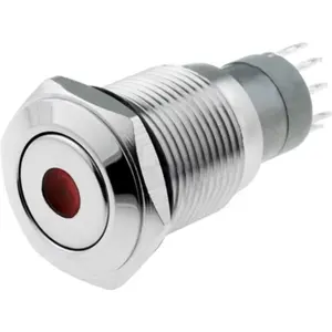 Interruptor de pressão anti-vandalismo unipolar SPST-NO ON-OFF LED vermelho