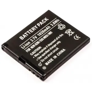 Bateria para telemóvel compatível com Nokia 6290, E65, N93i, N95 3.7V 1020mAh 3.8Wh Li-Ion