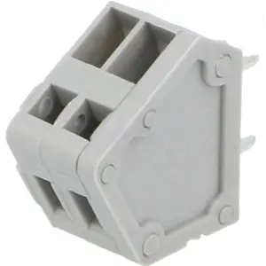 Bloque de 2 terminales con tornillo 2.54mm 45º para PCB - gris