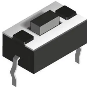 Botão miniatura 3.5x6x(4.3)mm, horizontal, 2 pinos
