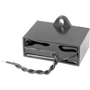 Condensador para motor 10uF 450V 5% - com 2 fios e fixação