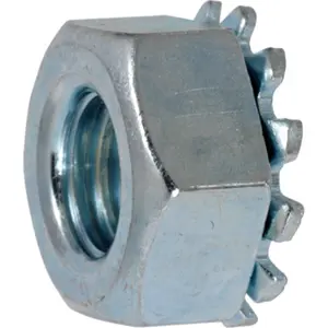 Porca com anilha serrilhada de aço zincado M3