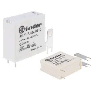 Relé 24VDC 16A SPDT (6 pinos + 2 Faston)