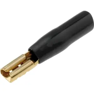 Terminal fêmea dourado isolado preto 2.8mm
