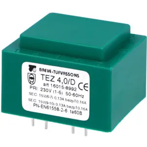 Transformador encapsulado para PCB 230VAC/15V+15V 4VA 0.16A