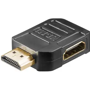 Adaptador HDMI macho/fêmea , curva (A), dourado