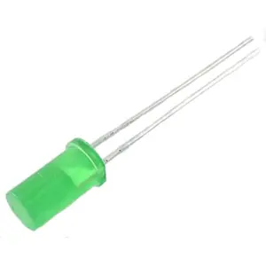 LED 5mm cilindrico (plano à frente) verde