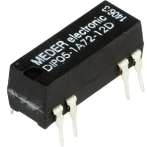 Relé reed 5VDC 1A SPST-NO (8 pinos) - Meder DIP05-1A72-12D