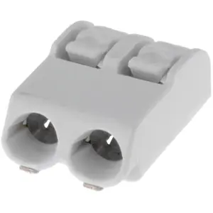 Bloco de 2 terminais c/ patilha 0.2..0.75mm² RM4mm SMD - cinzento