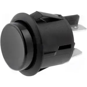 Botão interruptor de pressão bipolar DPST OFF-(ON) 250VAC 16A preto