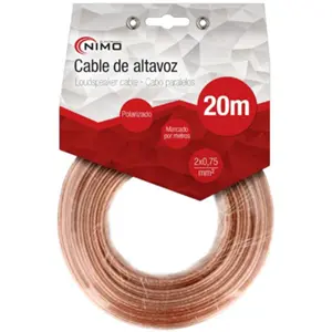 Fio de coluna transparente 2x1.0mm² CCA 20m