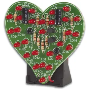 Mini kit de montagem coração cintilante com 28 LEDs