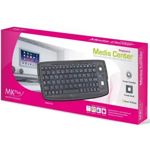 Teclado com trackball USB sem fios MKPLUS Media Center