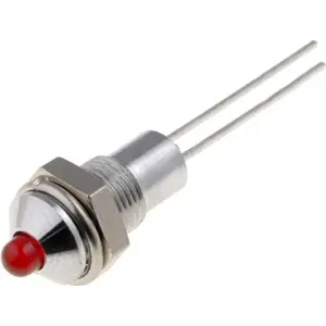 Indicador LED metálico para PCB Ø6.2mm vermelho