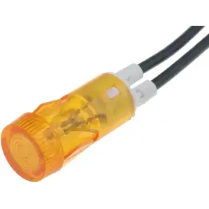 Indicador com lâmpada de neon ambar 230VAC Ø12mm