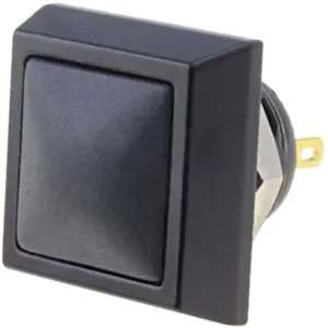 Botão interruptor de pressão anti-vandalismo unipolar SPST OFF-(ON) 36VDC 2A para soldar - preto