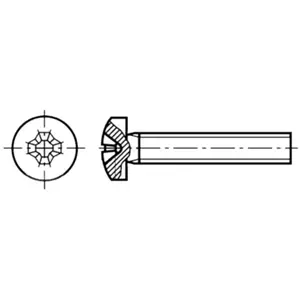Parafuso de aço zincado M2x5mm Phillips PH1 - Kraftberg M2X5/D7985