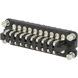 Ficha rectangular 20 pinos macho c/ terminais de parafuso