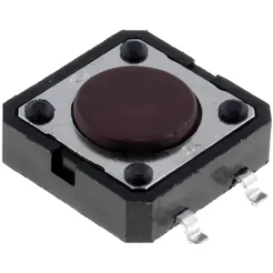 Botão miniatura 12x12x(4.3)mm SPST-NO 12VDC 50mA SMD