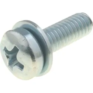 Parafuso de aço zincado M3x8mm Phillips PH1 com anilha