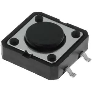 Botão miniatura 12x12x(4.3)mm SPST-NO 12VDC 50mA SMD 1.6N