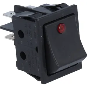 Interruptor basculante 2 posições estáveis - ON-OFF - 250VAC 16A (4 pinos) - preto