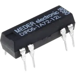 Relé reed 5VDC 1A SPST-NO (8 pinos) - Meder DIP05-1A72-12