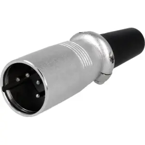 Ficha XLR 4 pinos macho para soldar em cabo
