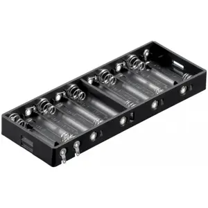 Suporte de pilhas 10xAA em série p/ soldar