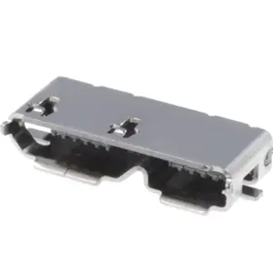 Ficha (p/ PCB) USB micro-B 10 pinos fêmea SMD