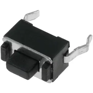 Botão miniatura 3.5x6x(5)mm, horizontal, 2 pinos