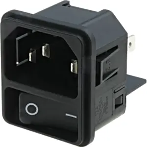 Ficha IEC C14 (macho) 3pin 12A de painel com interruptor