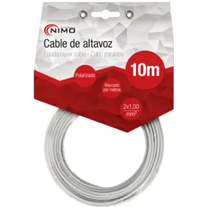 Fio de coluna branco 2x1.0mm² CCA 10m