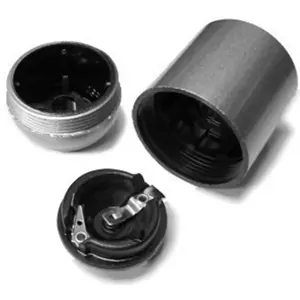 Suporte para lâmpada E27, liso - preto
