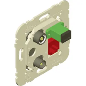 Tomada mista R+TV+RJ45 Cat6 UTP+FO SC-APC - Estrela, série MEC21