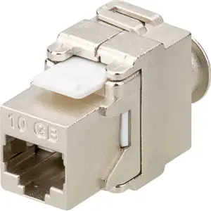 Keystone RJ45 Cat6a STP blindado snap-in 500MHz