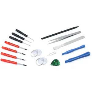 Kit de 17 ferramentas para reparação de Tablets e Smartphones