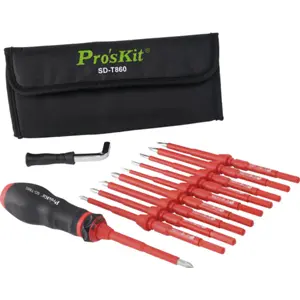 Conjunto de chave c/ torque ajustável + 10 pontas 1000VAC