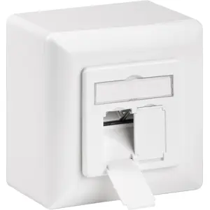 Tomada DUPLA - RJ45 - 8VIAS exterior/ embutir - blindada Cat6