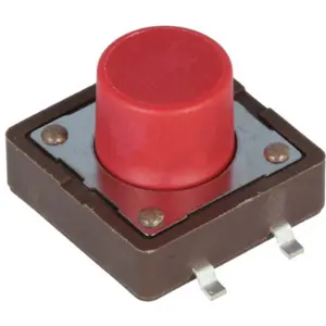 Botão miniatura 12x12x(8.5)mm 12VDC 50mA SMD