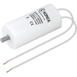 Condensador para motor 12uF 450V Ø38x70mm - c/ fios