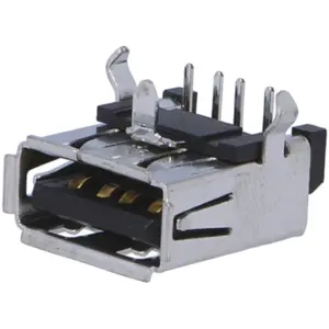 Ficha (p/ PCB) USB2.0 A 4 pinos THT