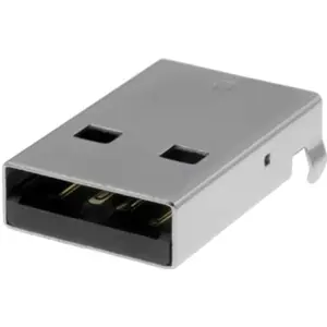 Ficha (p/ PCB) USB-A SMD macho 90º