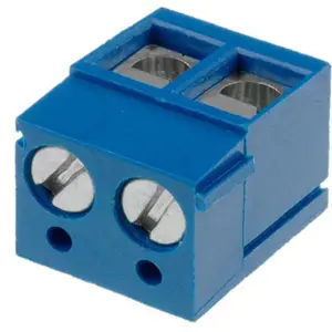 Bloque de 2 terminales con tornillo (2.5mm²) 5.0mm 90º para PCB- azul